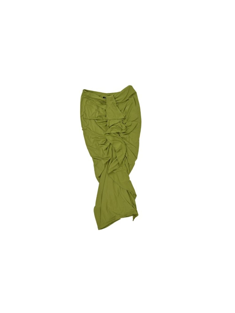 Naked Wardrobe Drape Midi Skirt in Mojito